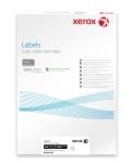 Наклейки Laser/Copier XEROX А4:12, 100 листов (105x44мм) Прямоугольные края.