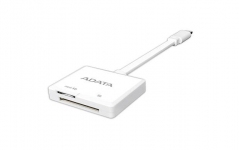 Устройство чтения/записи флеш карт A-DATA MicroSD/SD Lightning Card Reader (для iPhone/iPad), Белый