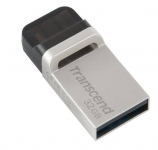 Флеш накопитель 32GB Transcend JetFlash 880, USB 3.0 OTG ,Металл