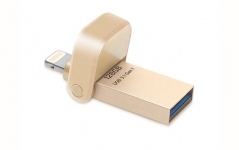 Флеш накопитель 128GB A-DATA i-Memory AI920, USB 3.1/Lightning, Gold