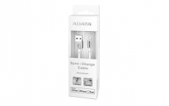Кабель A-DATA Lightning-USB для зарядки и синхронизации iPhone, iPad, iPod (сертиф. Apple) 1м, металлический, Silver