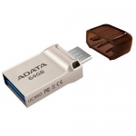 Флеш накопитель 64GB A-DATA DashDrive UC360 OTG, USB 3.1/MicroUSB, Золотой
