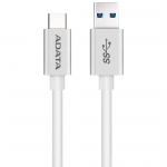 Кабель A-DATA Type-C - USB3.1 для зарядки и синхронизации 1м, металлический, white