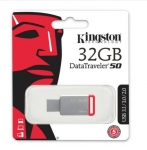 Флеш накопитель 32GB Kingston DataTraveler 50, USB 3.0, Металл/Красный