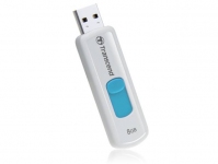 Флеш накопитель 8GB Transcend JetFlash 530, USB 2.0, Белый/Синий