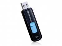 Флеш накопитель 8GB Transcend JetFlash 500, USB 2.0, Черный/Синий