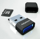 Устройство чтения/записи флеш карт A-DATA V3 microReader, microSD/microSDHC, USB 2.0, Черный