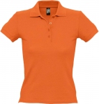 Рубашка поло женская People 210 оранжевая