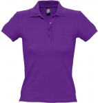 Рубашка поло женская People 210 темно-фиолетовая
