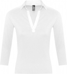 Рубашка поло женская с рукавом 3/4 PANACH 190 белая