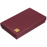 Коробка Good Luck, большая, бордовая 21х13х3,3 см; внутренние размеры: 20,2х12,2х3 см
