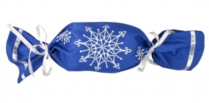 Упаковка-конфета «Снежинки», синяя, 54х18 см
