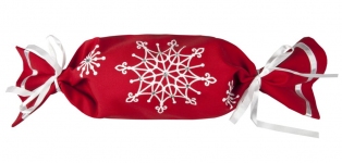 Упаковка-конфета «Снежинки», красная, 54х18 см