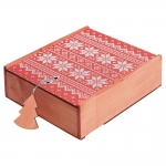 Коробка деревянная «Скандик», большая, красная 23х28,9х8,2 см