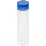 Бутылка для воды Aroundy, прозрачная с синей крышкой