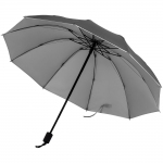Зонт складной Silvermist, черный с серебристым