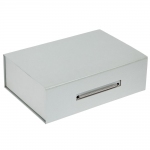 Коробка Matter, серебристая, 27х18,8х8,5 см, переплетный картон