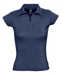 Рубашка поло женская без пуговиц Pretty 220 кобальт (темно-синяя)