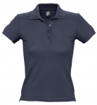 Рубашка поло женская People 210 темно-синяя (navy)