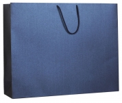Пакет бумажный «Блеск», большой, синий, 43х35х15 см