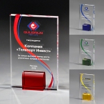 Награда из прозрачного и цветного акрила AA368-RD