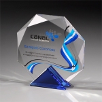 Награда из прозрачного и цветного стекла CA085 B-BL
