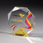 Награда из прозрачного и цветного стекла CA085 B-GD