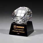 Награда из прозрачного и цветного стекла на постаменте CA502-CLR