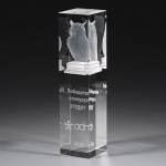 Награда из прозрачного стекла CV826