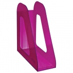 Лоток вертикальный для бумаг СТАММ "Фаворит" (235х240 мм), ширина 90 мм, тонированный фиолетовый, ЛТ709