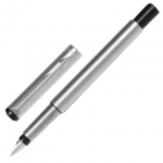 Ручка перьевая PARKER "Vector Stainless Steel CT", корпус серебристый, детали из нержавеющей стали, синяя, 2025443