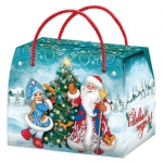 Подарок новогодний "Морозко", 800 г, НАБОР конфет, картонная упаковка, УБ0444Н