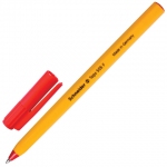 Ручка шариковая SCHNEIDER (Германия) "Tops 505 F", КРАСНАЯ, корпус желтый, узел 0,8 мм, линия письма 0,4 мм, 150502
