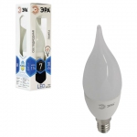 Лампа светодиодная ЭРА, 7 (60) Вт, цоколь E14, "свеча на ветру", холодный белый свет, 30000 ч., LED smdBXS-7w-840-E14