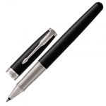 Ручка-роллер PARKER "Sonnet Core Black Lacquer CT", корпус черный глянцевый лак, палладиевые детали, черная, 1948081