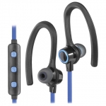 Наушники с микрофоном (гарнитура) DEFENDER OUTFIT B720, Bluetooth, беспроводные, черные с синим, 63720