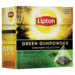Чай LIPTON (Липтон) "Green Gunpowder", зеленый, 20 пирамидок по 2 г, 65415065