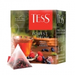 Чай TESS (Тесс) "Forest Dream", черный с малиной и черникой, 20 пирамидок по 1,8 г, 0784-12
