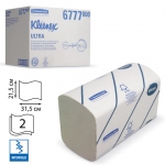 Полотенца бумажные 124 шт., KIMBERLY-CLARK Kleenex, КОМПЛЕКТ 30 шт., Ultra, 2-слойные, бел., 31,5х21,5 см, Interfold, 601533-534, 6777