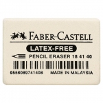Ластик FABER-CASTELL "Latex-Free", 37x25x7 мм, белый, прямоугольный, 184140