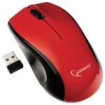 Мышь беспроводная GEMBIRD MUSW-320-R, 2 кнопки + 1 колесо-кнопка, красная
