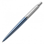 Ручка гелевая PARKER "Jotter Waterloo Blue CT", корпус голубой, детали из нержавеющей стали, черная, 2020650