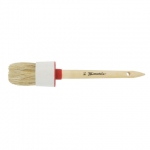 Кисть круглая 50 мм, натуральная щетина, деревянная ручка, для масляных красок, лаков, MATRIX, 82084
