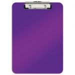 Доска-планшет LEITZ "WOW", с верхним прижимом, A4, 320х228 мм, пластик, 1,7 мм, фиолетовая, 39710062