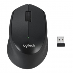 Мышь беспроводная LOGITECH M330 Silent Plus, 1000dpi, USB, чёрная, 910-004909