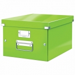 Короб архивный LEITZ "Click & Store" M, 200х280х370 мм, ламинированный картон, разборный, зеленый, 60440054