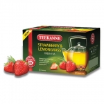 Чай TEEKANNE (Тиканне) "Strawberry&Lemongrass", зеленый, клубника/лемонграсс, 20 пакетиков по 2 г, 0306_4530