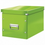 Короб архивный LEITZ "Click & Store" L, 310х320х360 мм, ламинированный картон, разборный, зеленый, 61080054