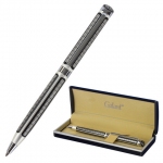 Ручка подарочная шариковая GALANT "Olympic Silver", корпус серебристый с черным, хромированные детали, пишущий узел 0,7 мм, синяя, 140613