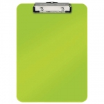 Доска-планшет LEITZ "WOW", с верхним прижимом, A4, 320х228 мм, пластик, 1,7 мм, зеленая, 39710054